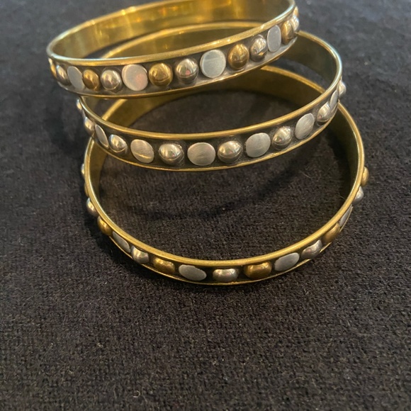 Silver and Goldtone Bangle Bracelets - Picture 4 of 4